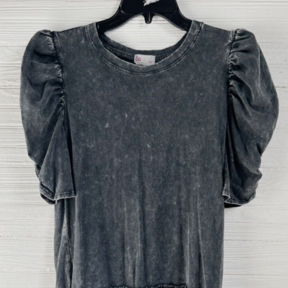 SO Black Acid Wash Dress